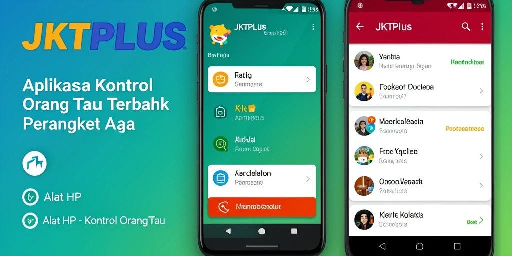 Tampilan antarmuka JKTPLUS yang ramah pengguna untuk kontrol orang tua.