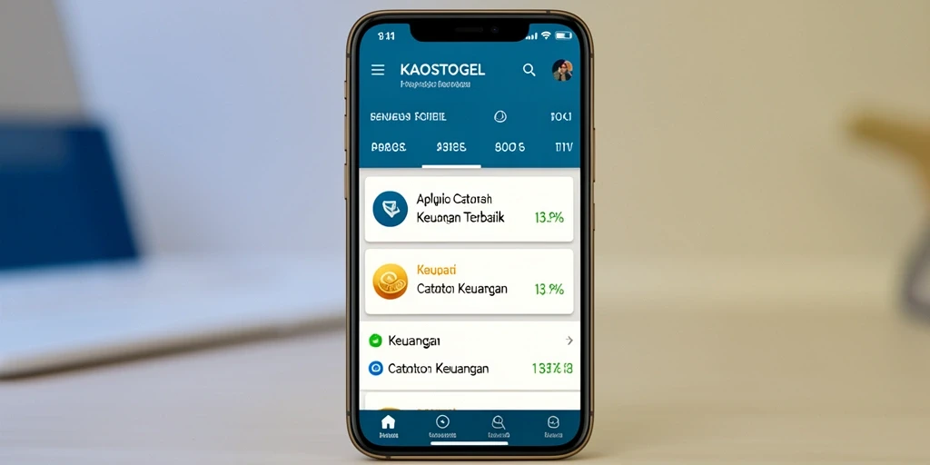 Antarmuka aplikasi KAOSTOGEL untuk Catatan Keuangan yang intuitif dan fungsional.