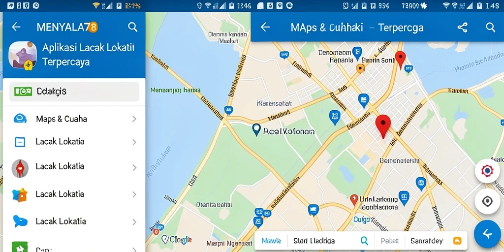 Tampilan antarmuka Lacak Lokasi MENYALA78 yang jelas dan informatif.