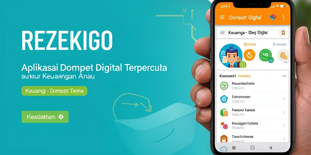 Antarmuka aplikasi Dompet Digital REZEKIGO yang mudah digunakan.