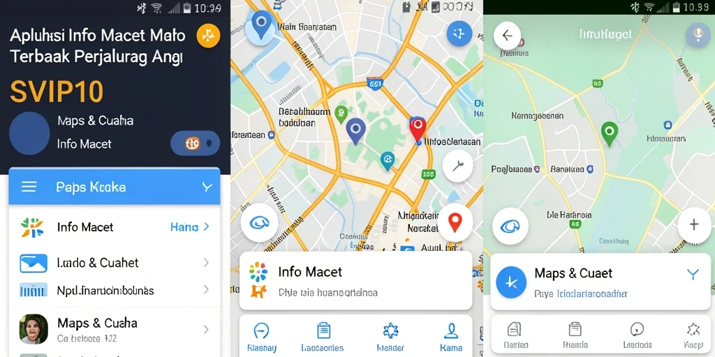 Tampilan antarmuka SVIP10 yang sederhana dan informatif untuk info macet.