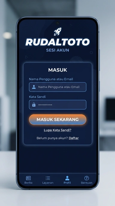 Tampilan halaman login rudaltoto