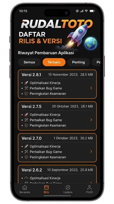 Tampilan riwayat versi rudaltoto